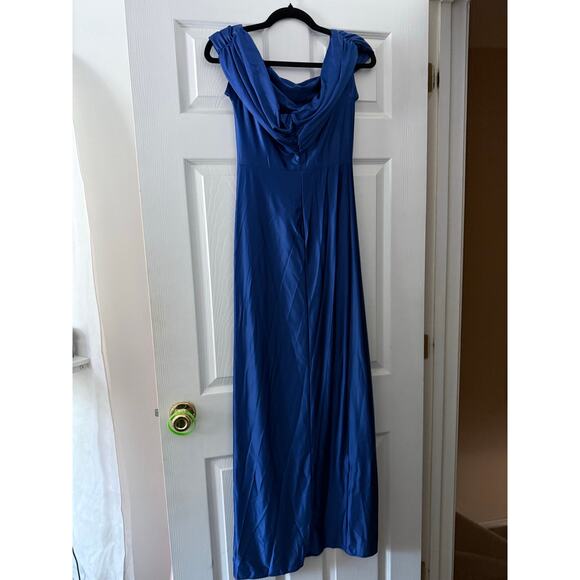Blue Fitted Dress By OYS Size Large NWOT - Picture 2 of 6